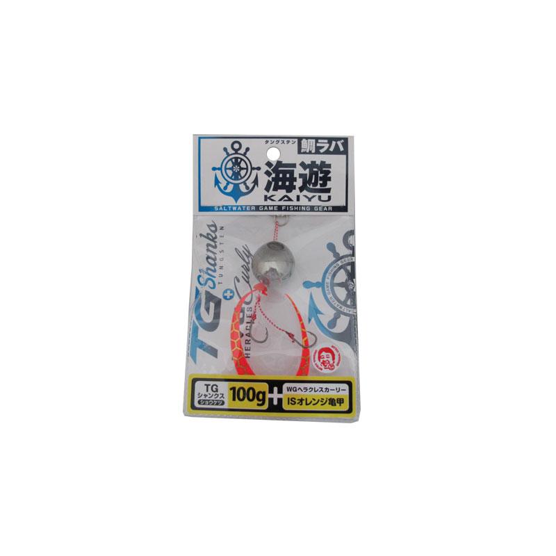海遊　TGシャンクス80g WGヘラクレスカーリーレッド亀甲　4個　他セット 海遊 TGシャンクス 100g 海神シリコンネクタイ WGヘラクレスカーリー