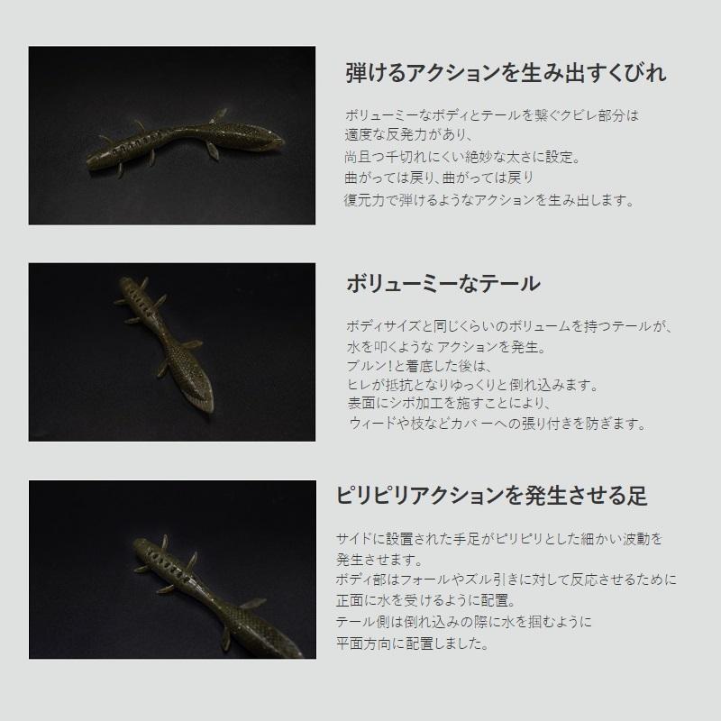 ガラパゴス クビレウナギ 4インチ #35 ホットアボカド : 釣具の