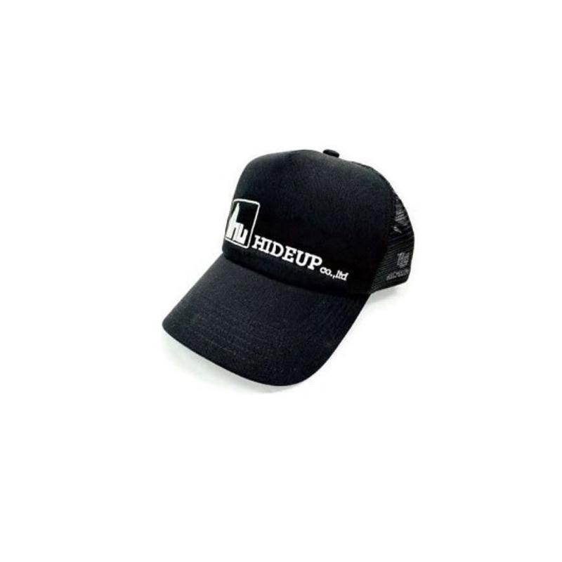 ハイドアップ HU-メインロゴメッシュキャップ #08 ブラック/ホワイト