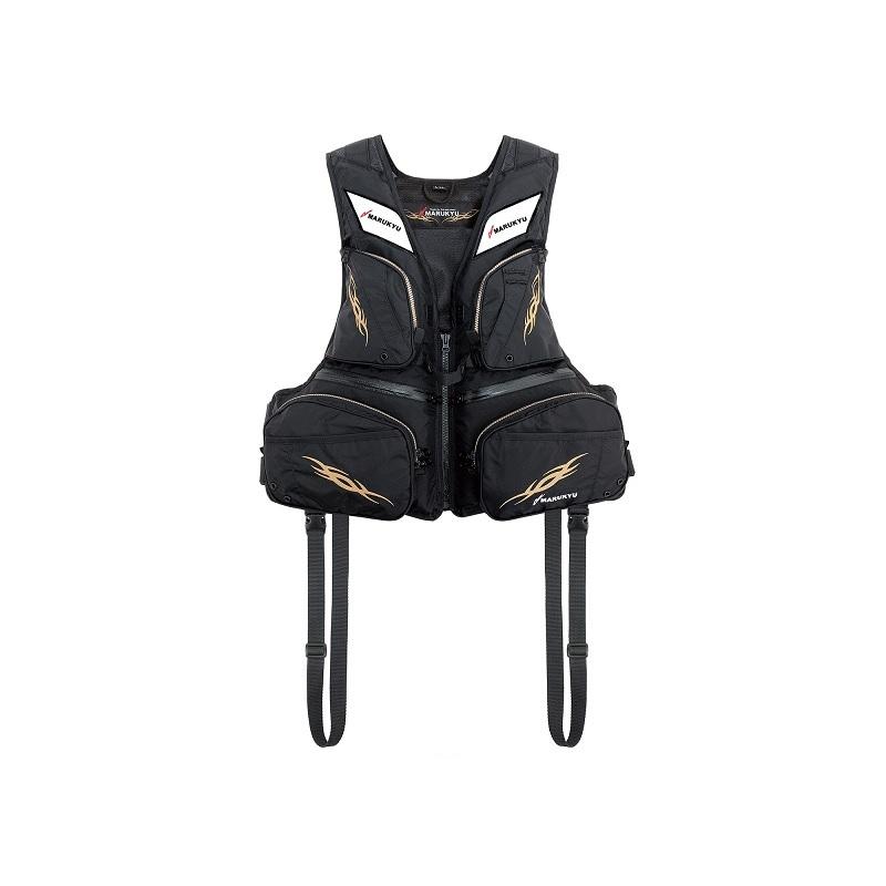 マルキュー　ライフジャケット　PFD03 L2 L-LL 使用回数少　美品 マルキュー（MARUKYU） PFD03 L2 ブラック レッド S-M L-LL