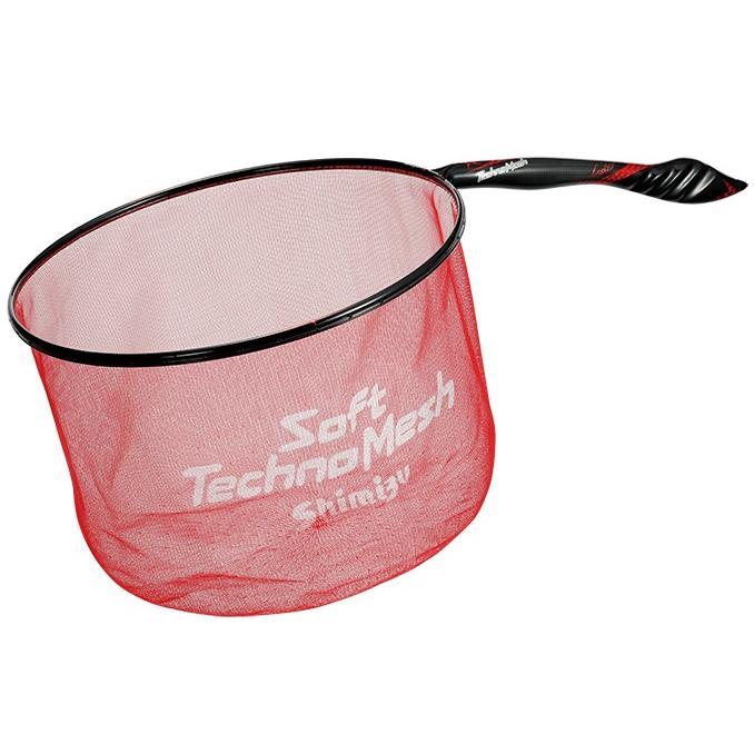 シミズ 鮎タモ テクノメッシュ ソフト カーボスター 39cm レッドBJ 鮎 