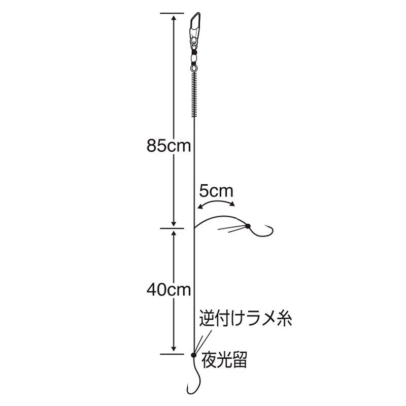 ササメ K-142 ジェットキス2本鈎 6-0.8 : 釣具のFTO ヤフー店