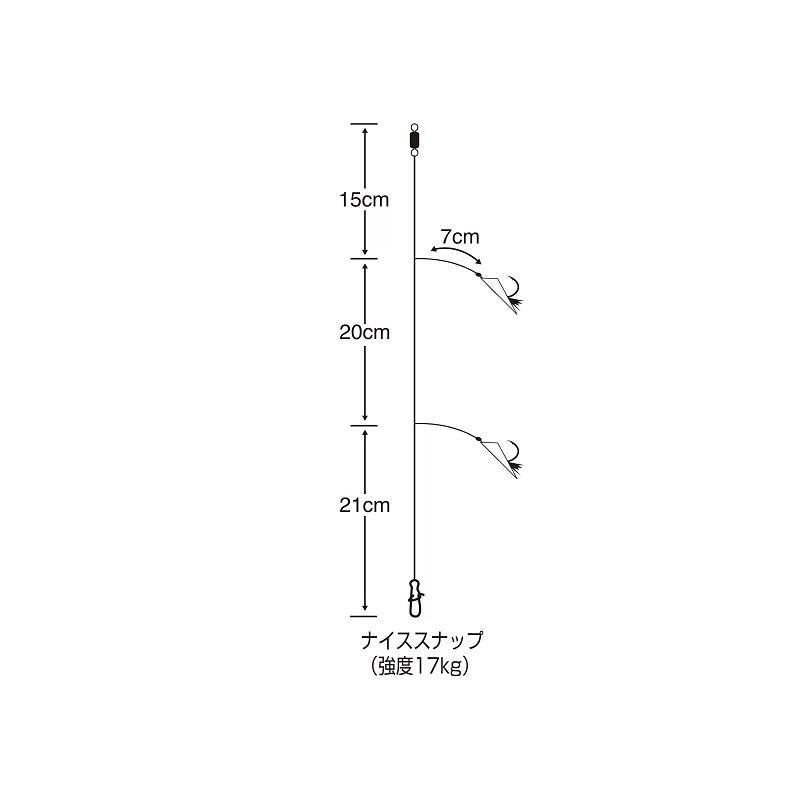 ひじき様 ササメ TKS45 特選SLショアジギングサビキ2本鈎 S-3 : 釣具のFTO