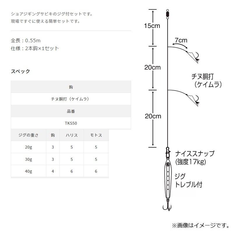 ササメ TKS50 特選SLショアジギングサビキセット 30g : 釣具のFTO