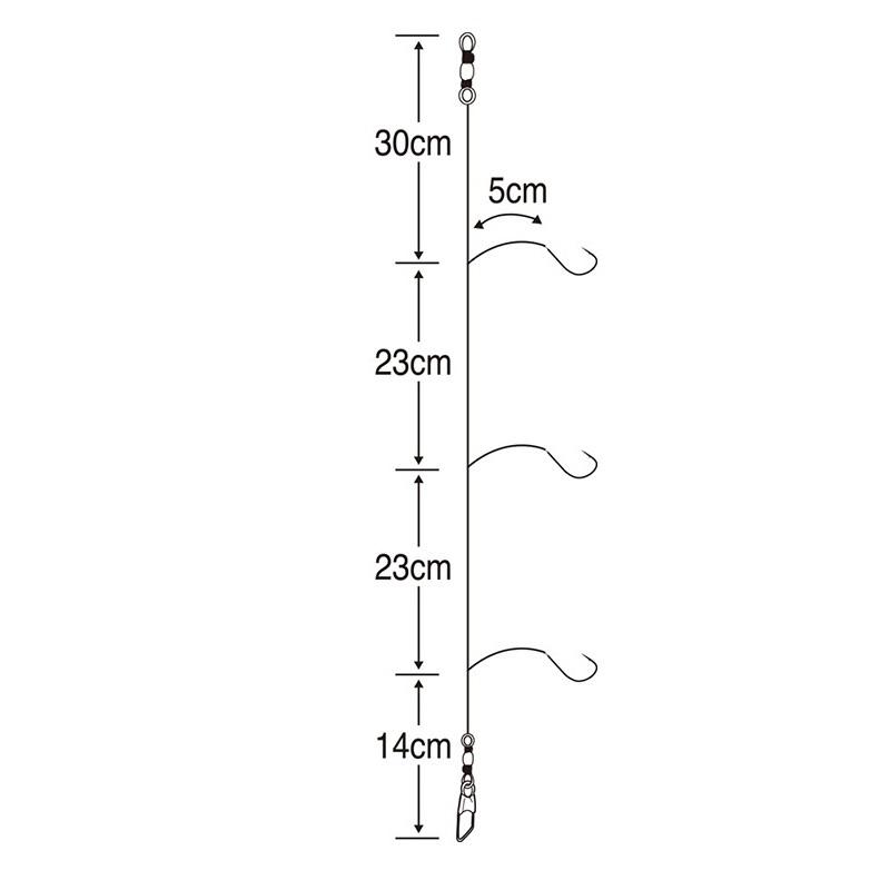 さののの太　10枚 ササメ D-309 波止際族のさぐり胴突(極太ハリス) 4-3 : 釣具の