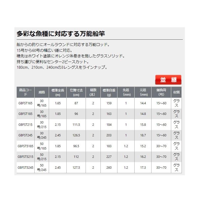 トーナメント15-53 大阪漁具 GBFST215 GS万能船ST 30号/215 : 釣具のFTO ヤフー店 - 通販