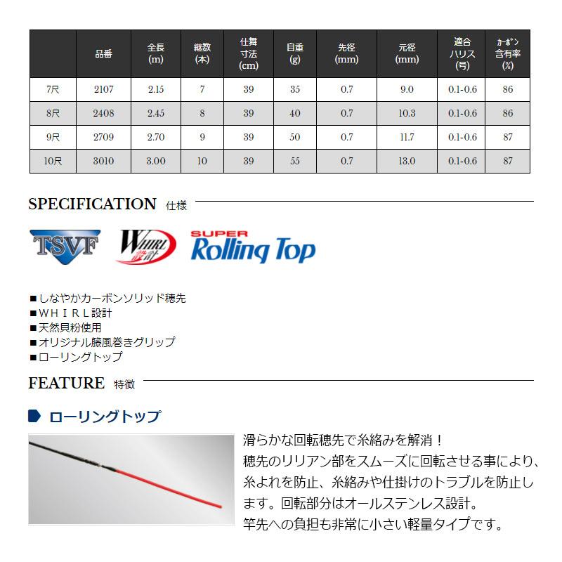 宇崎日新 精魂 銀時 10尺 3010 : 釣具のFTO ヤフー店 - 通販 - Yahoo