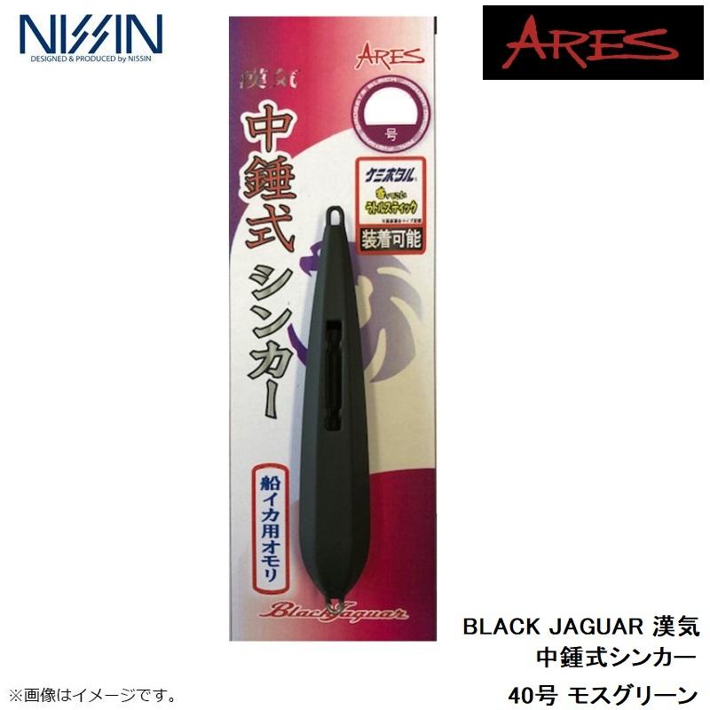 宇崎日新 BLACK JAGUAR 漢気 中鍾式シンカー 40号 モスグリーン : 釣具