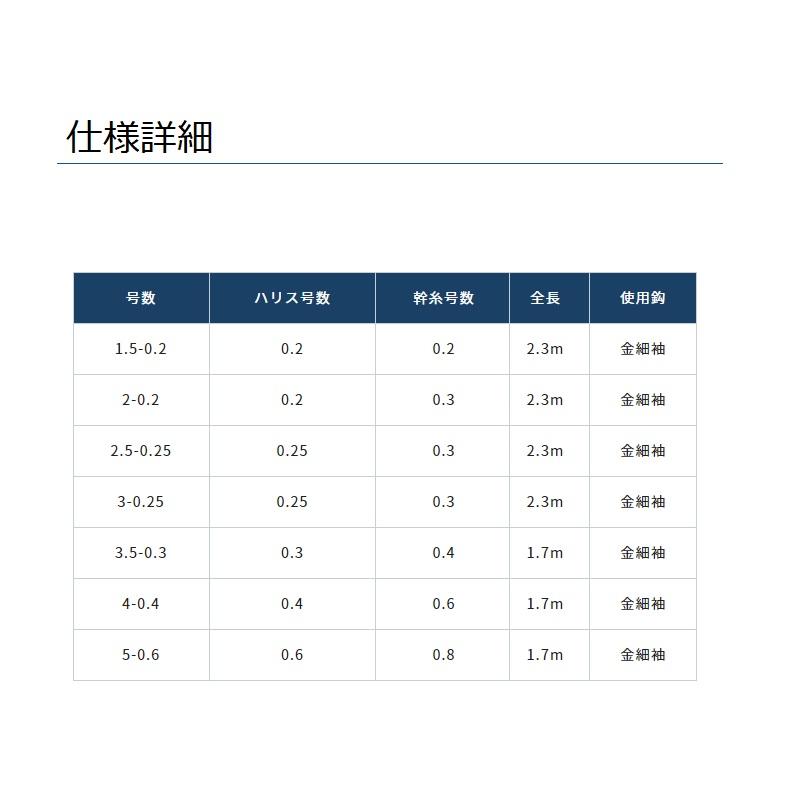 オーナー R-3687 カラーハイパーパニック仕掛 1.5-0.2 : 釣具のFTO