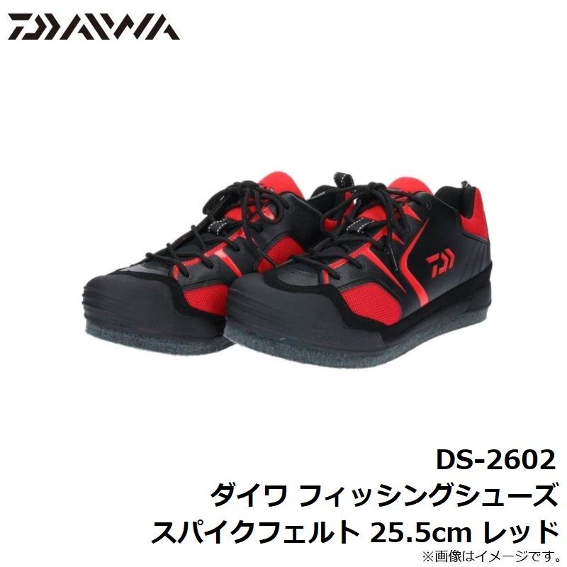 楽天 ダイワ Ds 2602 ダイワ スニーカー感覚で履けて機動性が高い汎用ローカット磯シューズ フィッシングシューズ レッド 25 5cm スパイクフェルト フィッシングシューズ ブーツ