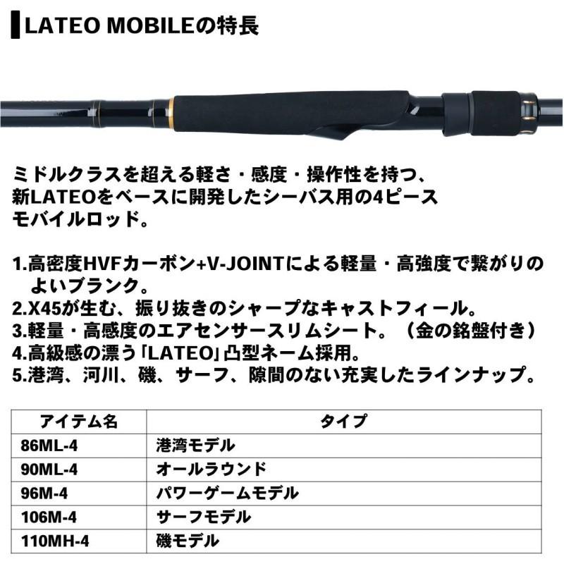 DAIWA（釣り） ダイワ ラテオ モバイル 96M-4 / シーバスロッド