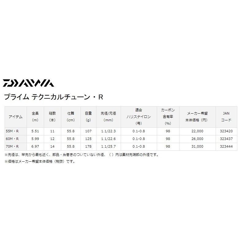 DAIWA（ダイワ） プライム テクニカルチューン 55M・R / 渓流竿 TT釣法