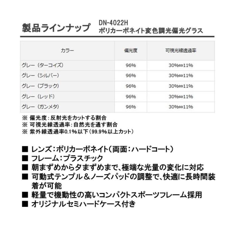 ダイワ DN-4022H ポリカーボネイト変色調光偏光グラス グレー (レッド) グレー（レッド）の画像