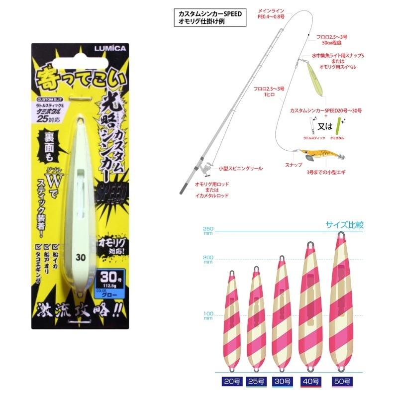 ルミカ A20324 光略カスタムシンカーSPEED 50号 ピンクゼブラ : 釣具の