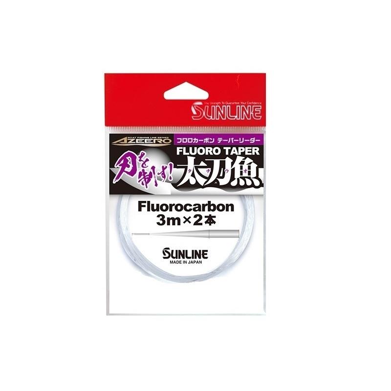 サンライン AZEERO フロロテーパー太刀魚 3m×2 #18>7 クリア