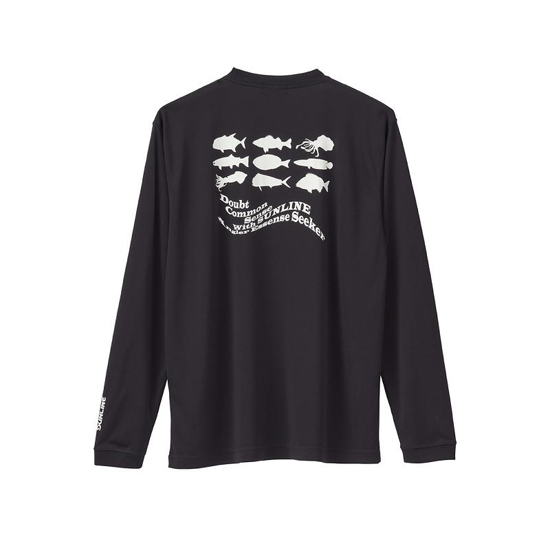 サンライン SUW-15403DLT ロングスリーブドライTシャツ ブラック XXL