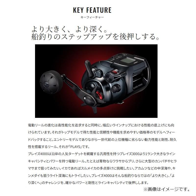 シマノ（SHIMANO） 24プレイズ 4000 / 船 電動 リール 右巻 : 釣具の