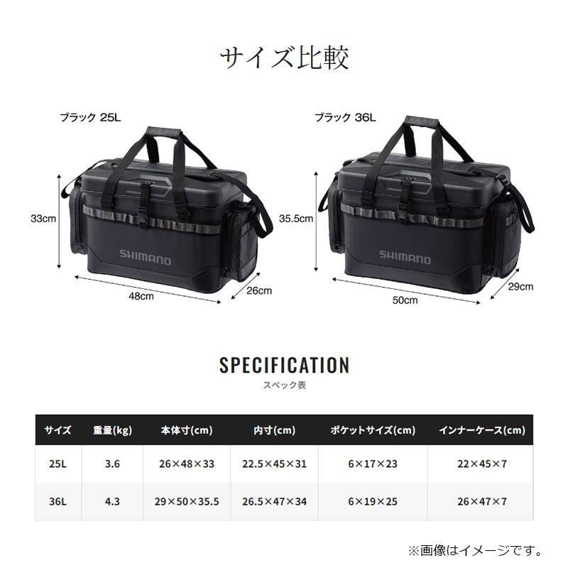 シマノ シマノ BA-201X ロックショア タフタックルバッグ 25L ブラック 