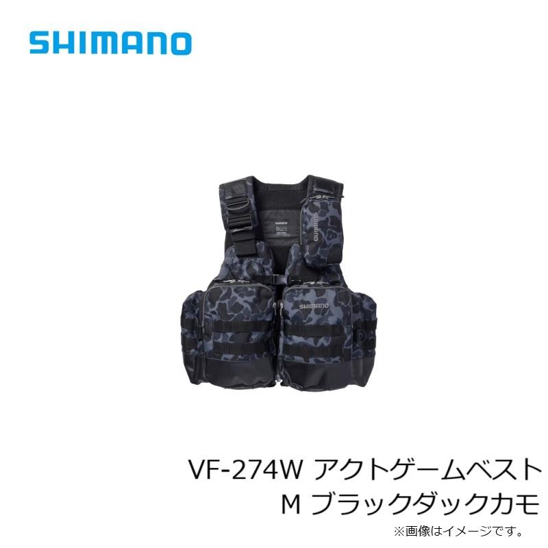 翔 シマノ（SHIMANO） VF-274W アクトゲームベスト M ブラックダックカモ