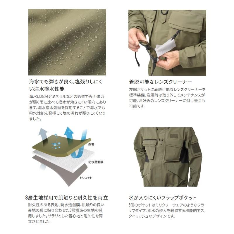 シマノ（SHIMANO） RA-023Y ESレインジャケット03 M ブラック : 釣具の