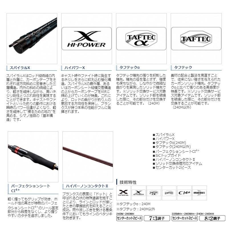 シマノ 21 エンゲツSS 一つテンヤマダイ 240H /炎月 真鯛 船竿 : 釣具 