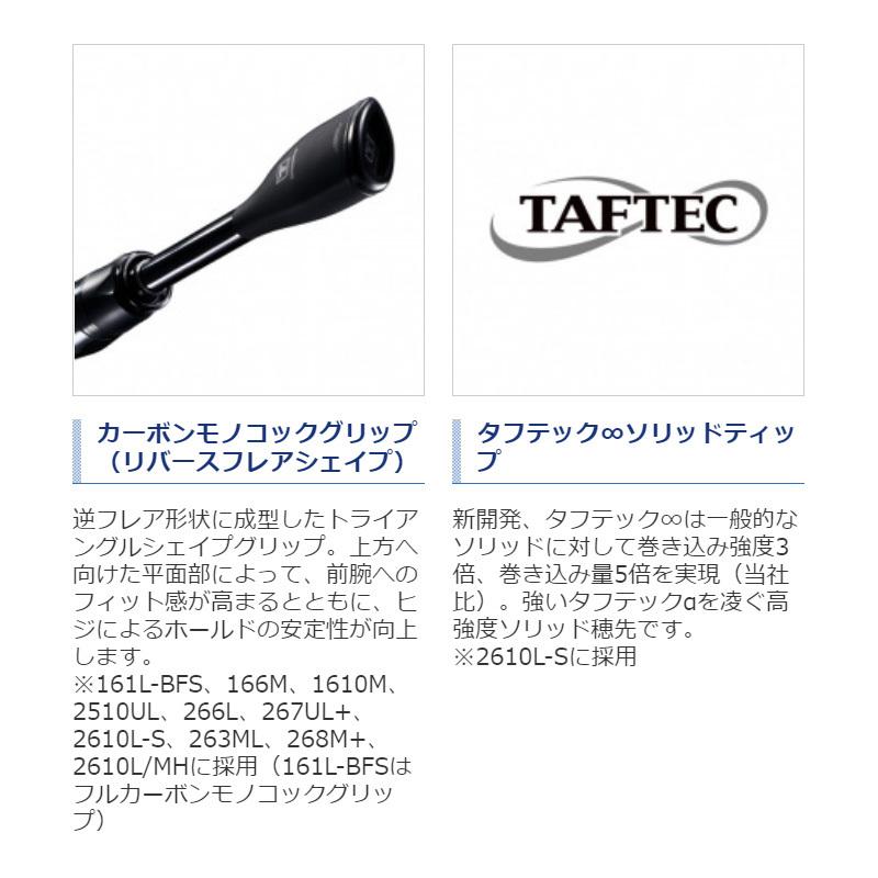 シマノ 21 ポイズングロリアス 174MH+ / バスベイト ロッド 【大型配送