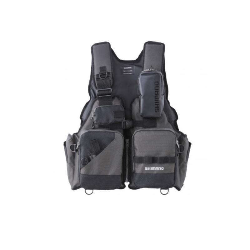 シマノ フィッシングベスト VF-024U グレー シマノ（SHIMANO） VF-024U ゲームベスト グレー フリー : 釣具のFTO