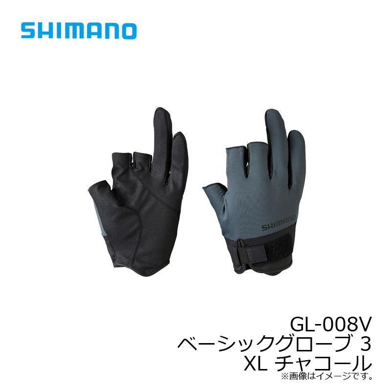 シマノ　GL-008V ベーシックグローブ 3 XL チャコール｜yfto2｜05