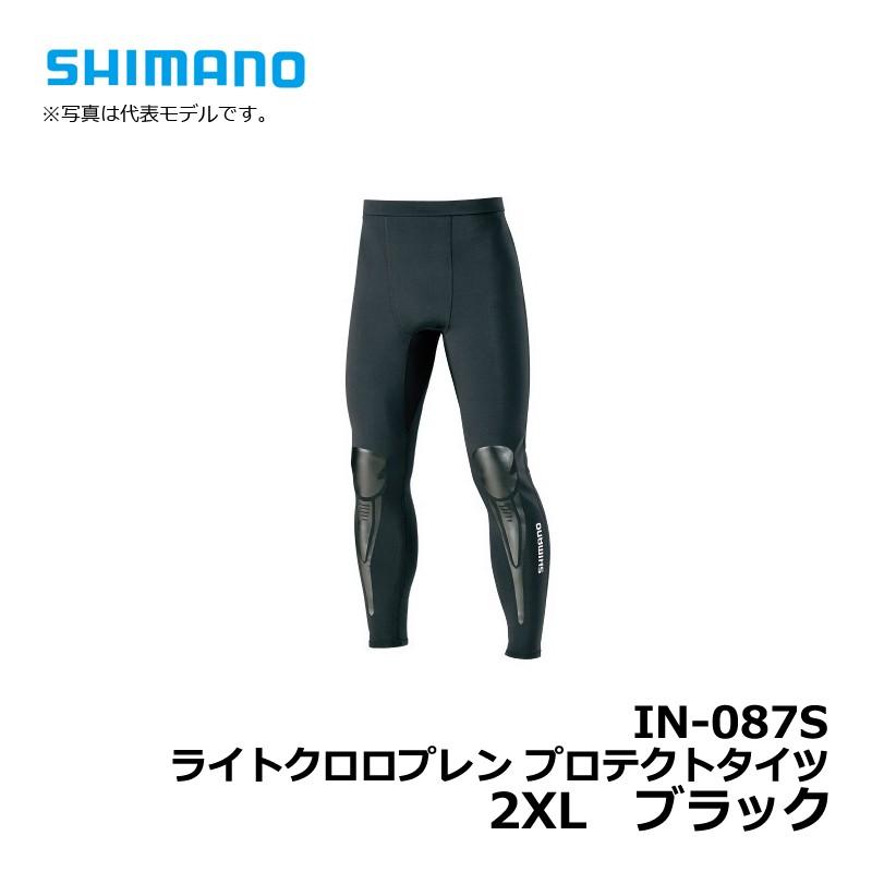 シマノ】ライトクロロプレンプロテクトタイツ パット付き ブラック 2XL