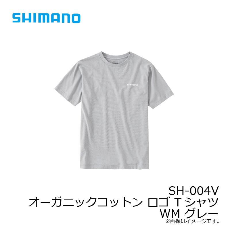 【最安値】Tシャツメッシュ　M シマノ SH-004V オーガニックコットン ロゴ Tシャツ WM グレー