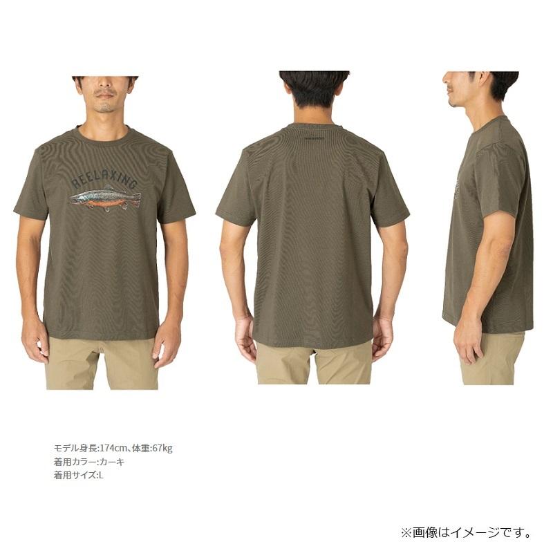 シマノ　SH-003V オーガニックコットン グラフィック Tシャツ M メランジグレー【在庫限り特価】｜yfto2｜02