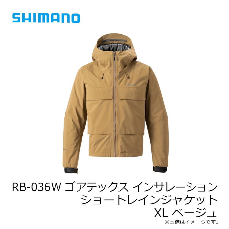 シマノ　RB-036W ゴアテックス インサレーション ショートレインジャケット XL ベージュ｜yfto2｜11
