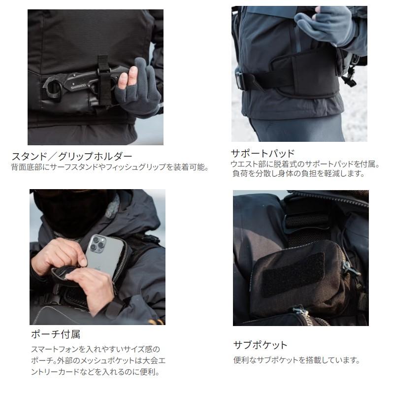 シマノ（SHIMANO） VF-275W サーフトリッパーベスト L ブラック : 釣具