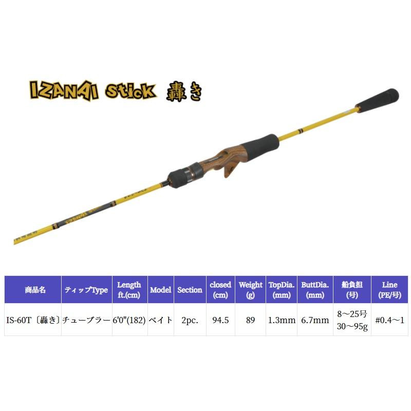 林釣漁具 IZANAI STICK イザナイスティック IS-60T 轟き : 釣具のFTO