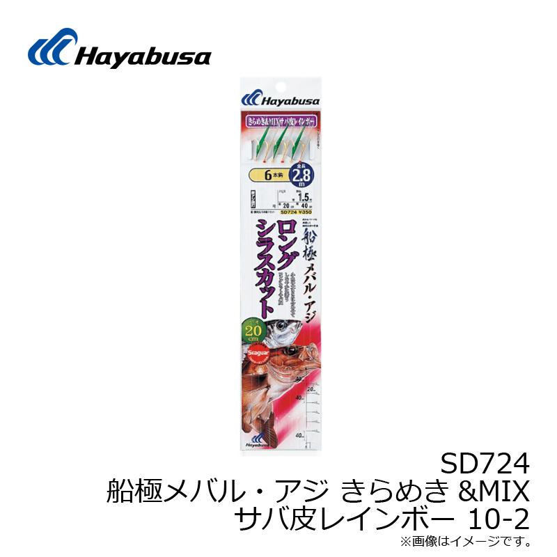 ハヤブサ　SD724 船極メバル・アジ 枝20cmキラメキサバレインボー 10-2　10-2｜yfto2｜03