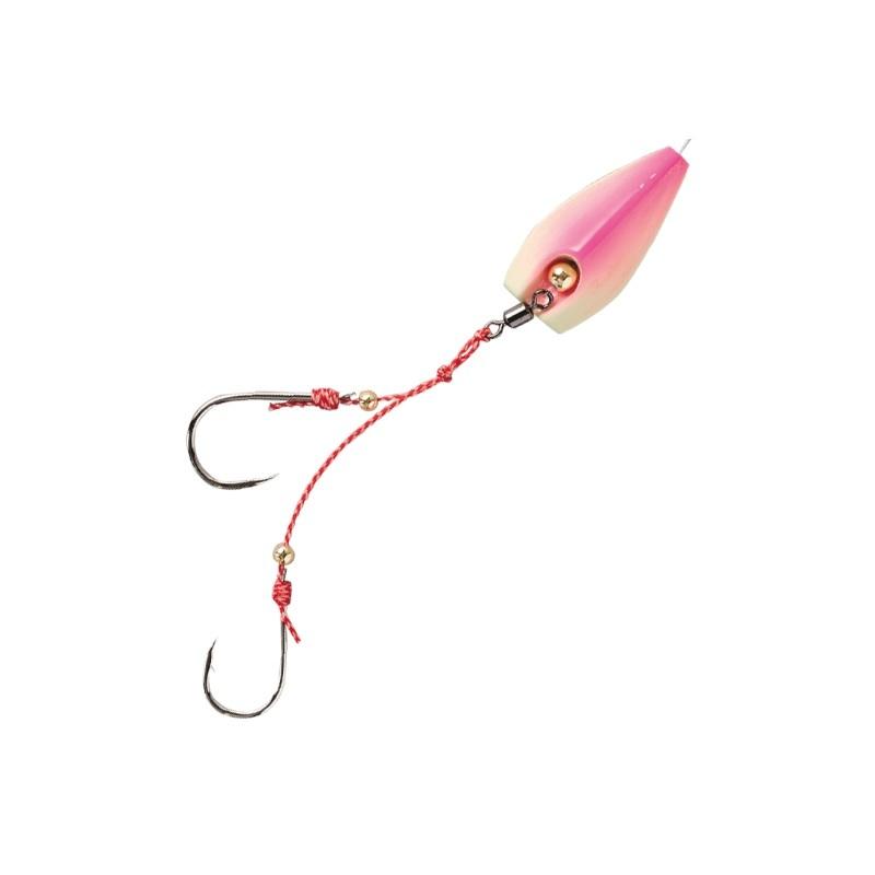 ハヤブサ SE105 無双真鯛 貫撃遊動テンヤ 25号 3 ピンクグロー : 釣具