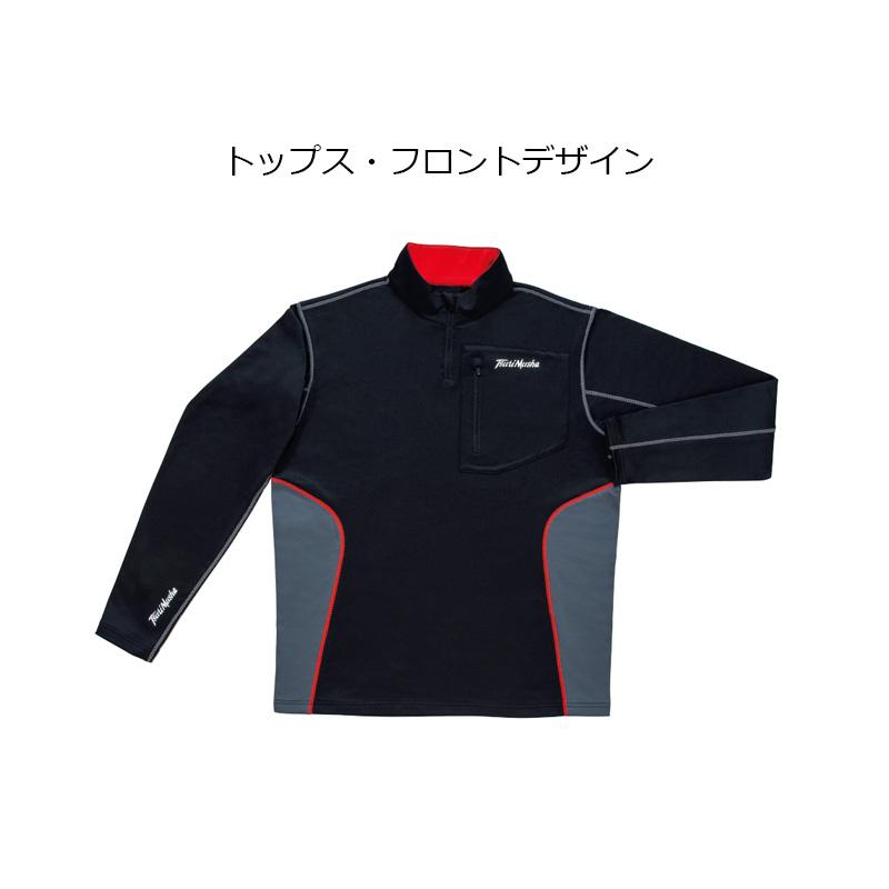 釣武者 A00702 ウォームアップミッドレイヤースーツ M ブラック : 釣具