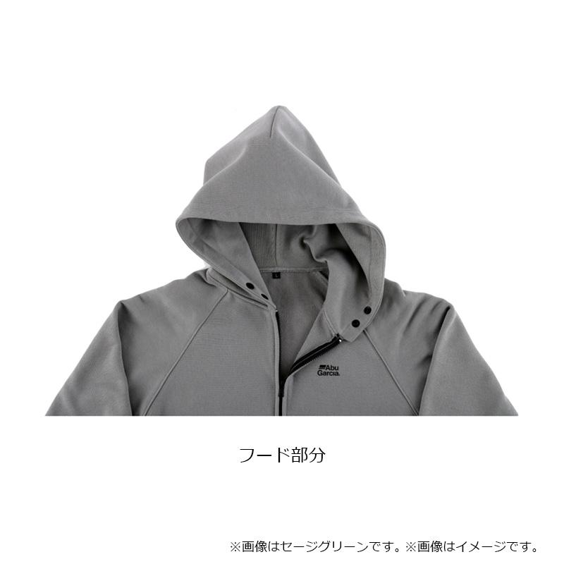 アブ シャドウロゴスウェットフーディー セージグリーン L : 釣具のFTO