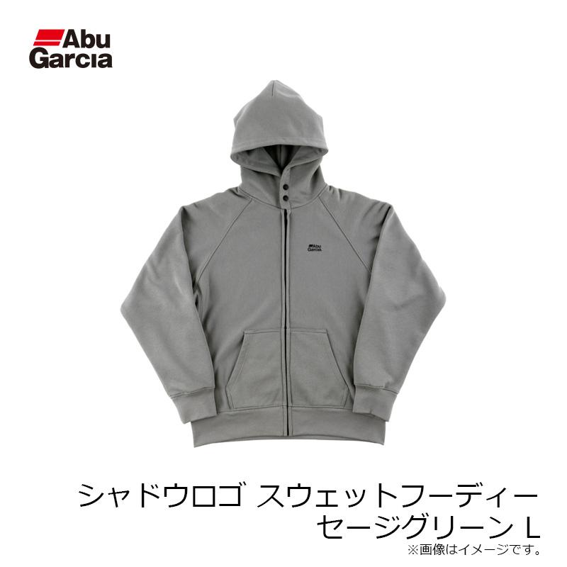 アブ シャドウロゴスウェットフーディー セージグリーン L : 釣具のFTO 