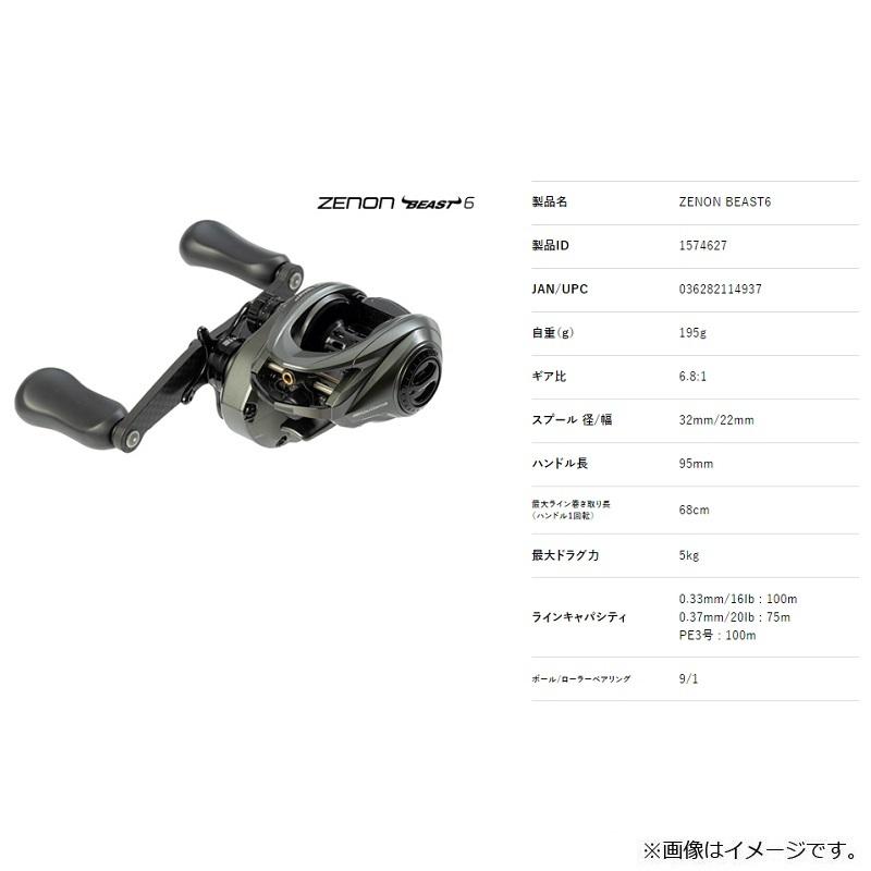 アブ ZENON BEAST6 / ベイトリール 右巻き : 釣具のFTO - 通販 - Yahoo