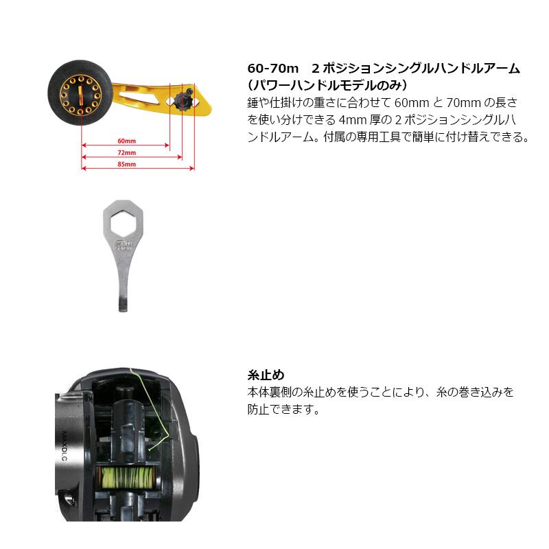アブ MAX DLC BG / 船 両軸 リール カウンター付き 右巻き パワーギア