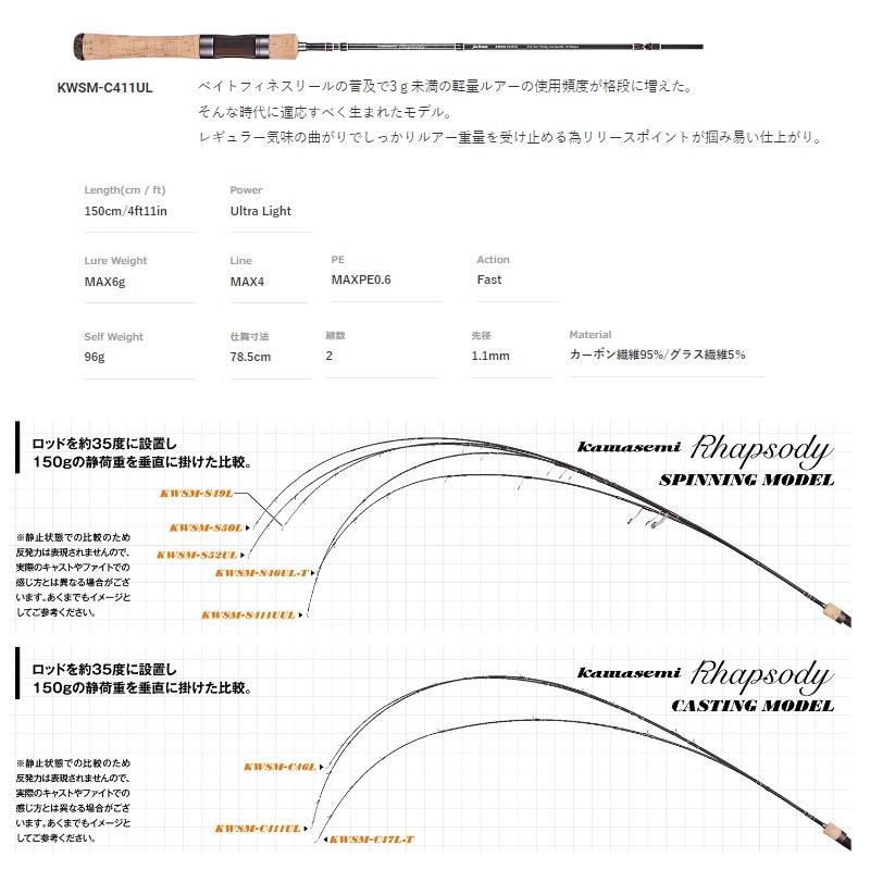 ジャクソン カワセミラプソディ KWSM-C411UL : 釣具のFTO - 通販