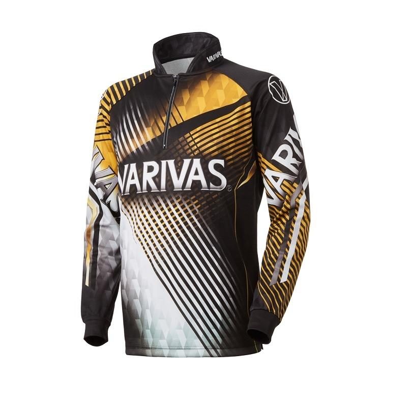 バリバス ジップアップシャツ VARIVAS（バリバス） VAZS-21 ドライジップシャツ 長袖 M ゴールド
