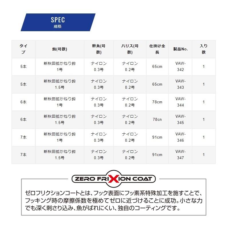VARIVAS（バリバス） VAW-342 ワカサギ仕掛け 基本 5本鈎 1号 : 釣具の