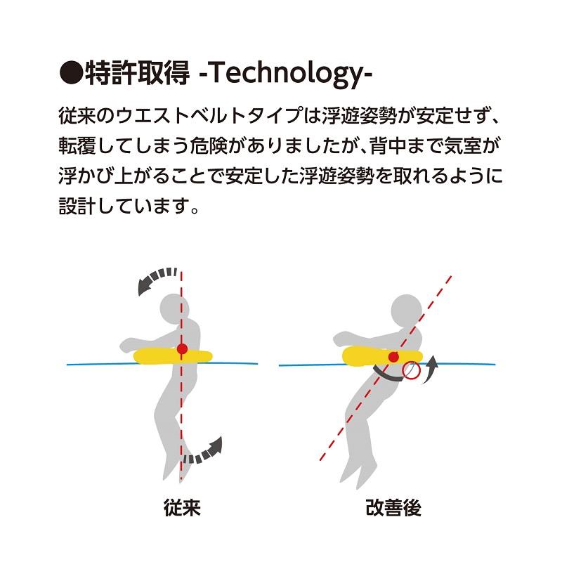 バリバス VAL-16 ライフジャケット ウエストタイプ ブラックの画像