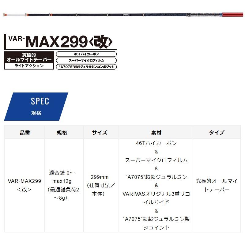 VARIVAS（バリバス） グラファイトワークス ワカサギ穂先 MAX299(改