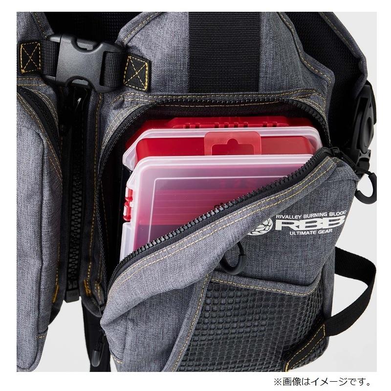 リバレイ 7610 RBB コンパクトゲームベスト グレーデニム : 釣具のFTO