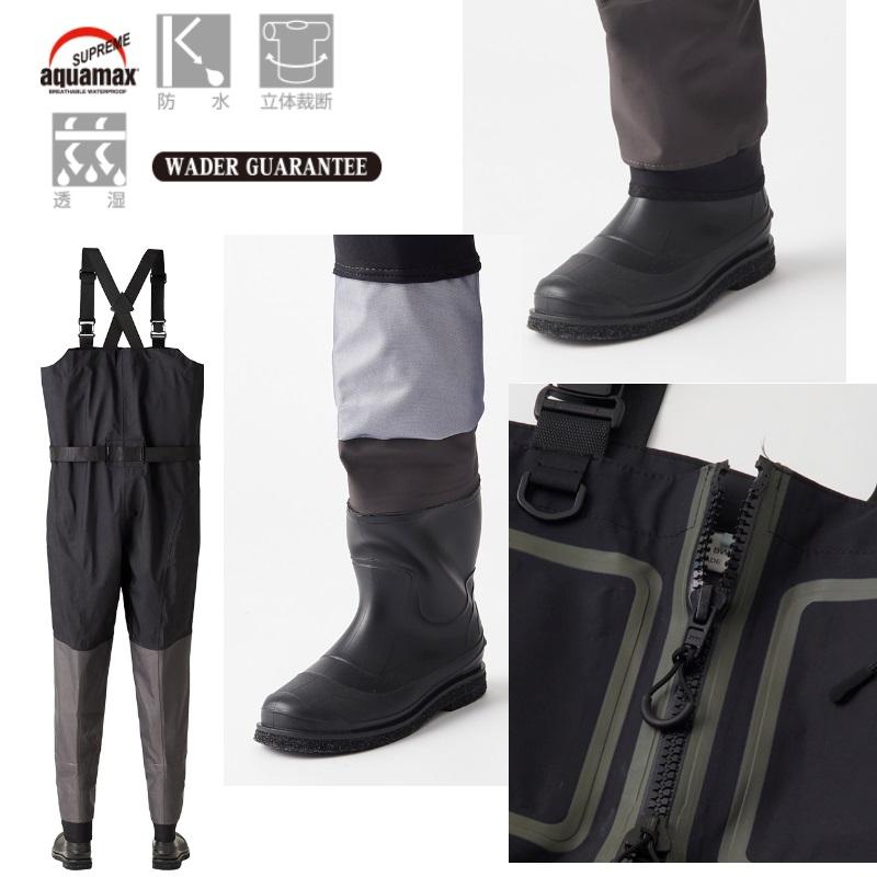 リバレイ 7659 RBB フロントオープンウェーダー LL ブラック