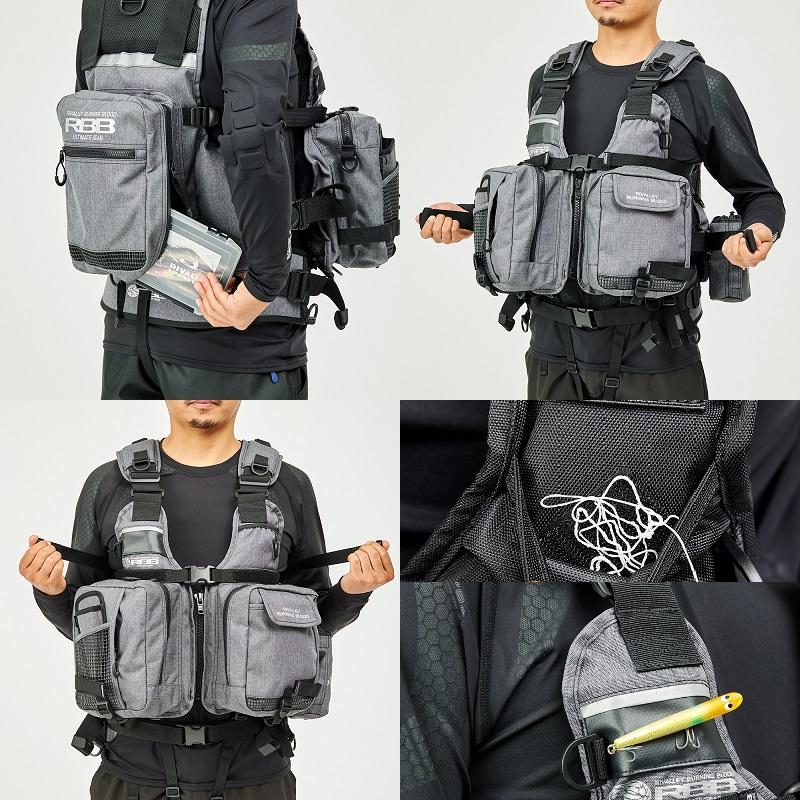 リバレイ 7660 RBB ウェーディングベスト23LIMITED グレー : 釣具のFTO