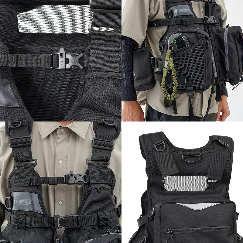 即購入OK リバレイ 7693 RBB エクストリームタイドゲームベスト ブラック/グレー